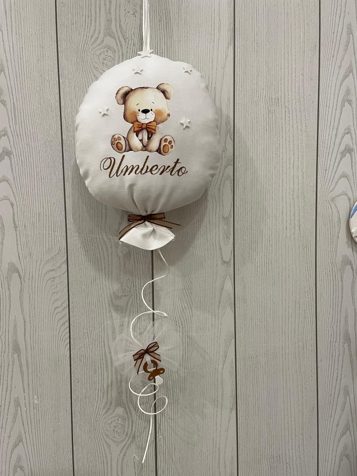 Fiocco nascita “Palloncino imbottito" bianco o altri colori
